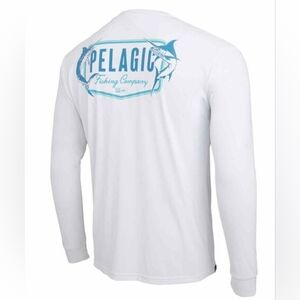 Pelagic Men's Aquatek Twin Beeks Fishing Long Sleeve Shirt - Large